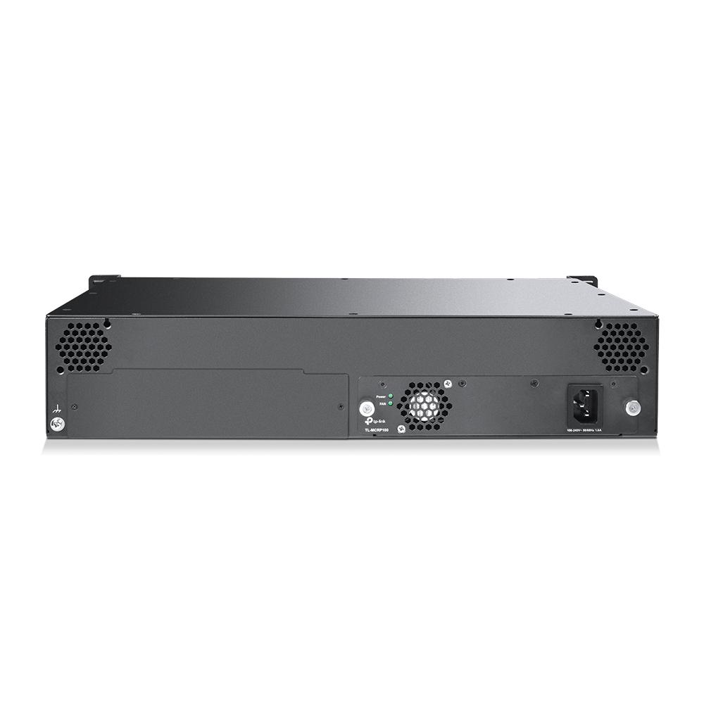 Rack kabinet për media konverterë TP-Link TL-FC1420, 14 slote, me ftohje, i zi