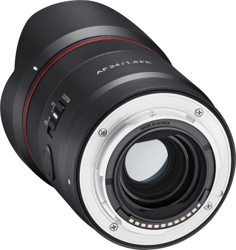 Objektiv Samyang AF 24mm f/1.8 FE për Sony E, kënd i gjerë, i zi