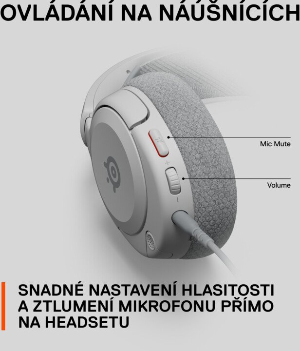 Kufje SteelSeries Arctis Nova 1P, të bardha