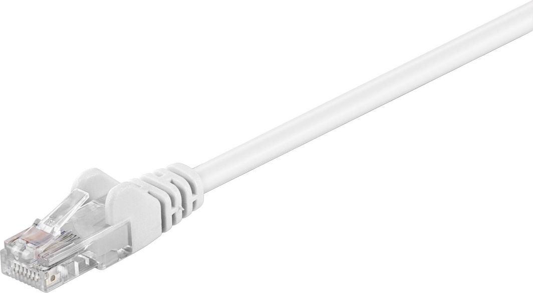 Кабел patchcord Goobay (68508), U / UTP, CAT.5e, CCA, 5 m, бел