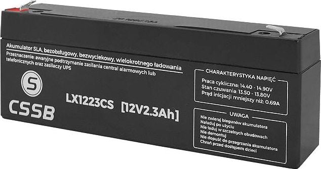 Bateri plumbi LTC BATE-13664, 12V, 2.3Ah, e zezë