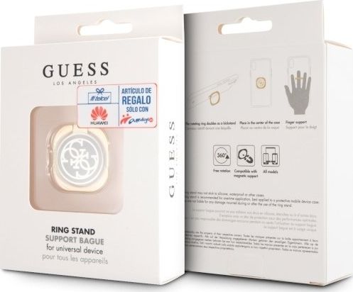Mbajtëse unaze për telefon Guess 4G Ring Stand, metal, e artë/e zezë
