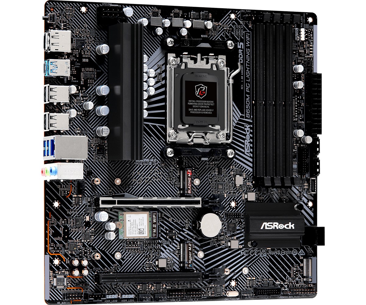 Pllakë amë Asrock B650M PG Lightning WiFi AMD B650M Socket AM5 micro ATX