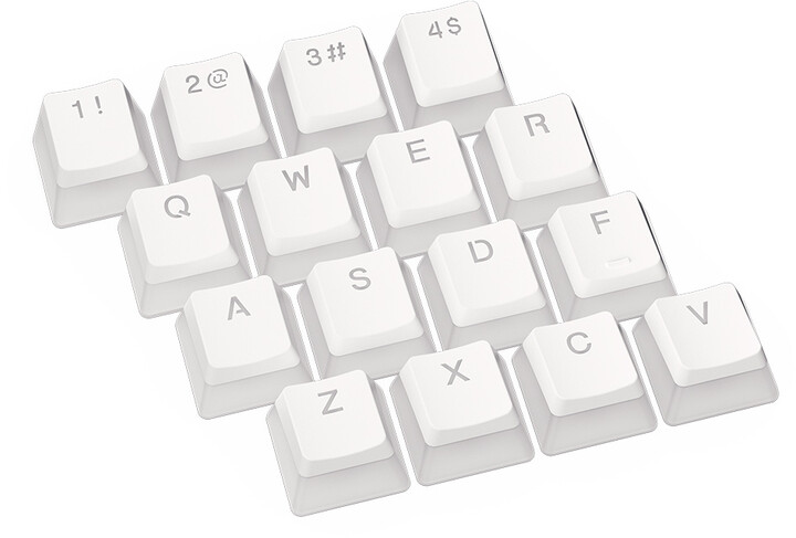 Taste Endorfy KC104, 104 copë, PBT, të bardha