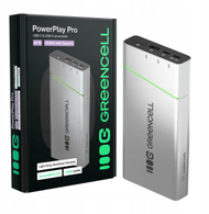 Powerbank Green Cell PowerPlayPro, 20800mAh, 65W, argjendi