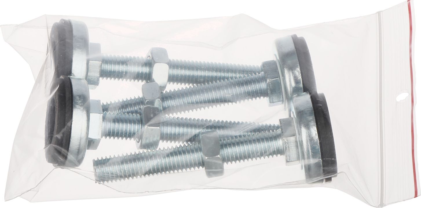 Këmbë kabineti RACK Delta Rack A19 N P4, set 4 copë, lartësi 10 cm, ngjyrë metalike