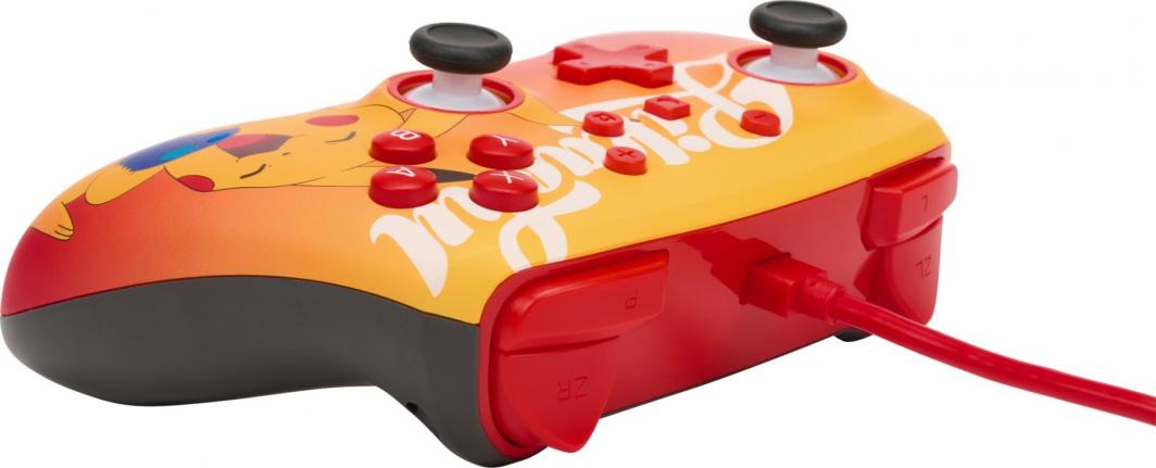 Kontroller PowerA Pokemon: Oran Berry Pikachu, me kabllo, i kuq