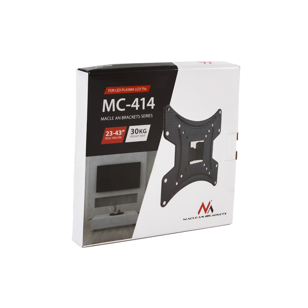 Mbajtëse muri për TV Maclean MC-414, VESA 200x200, 23-43", 30kg