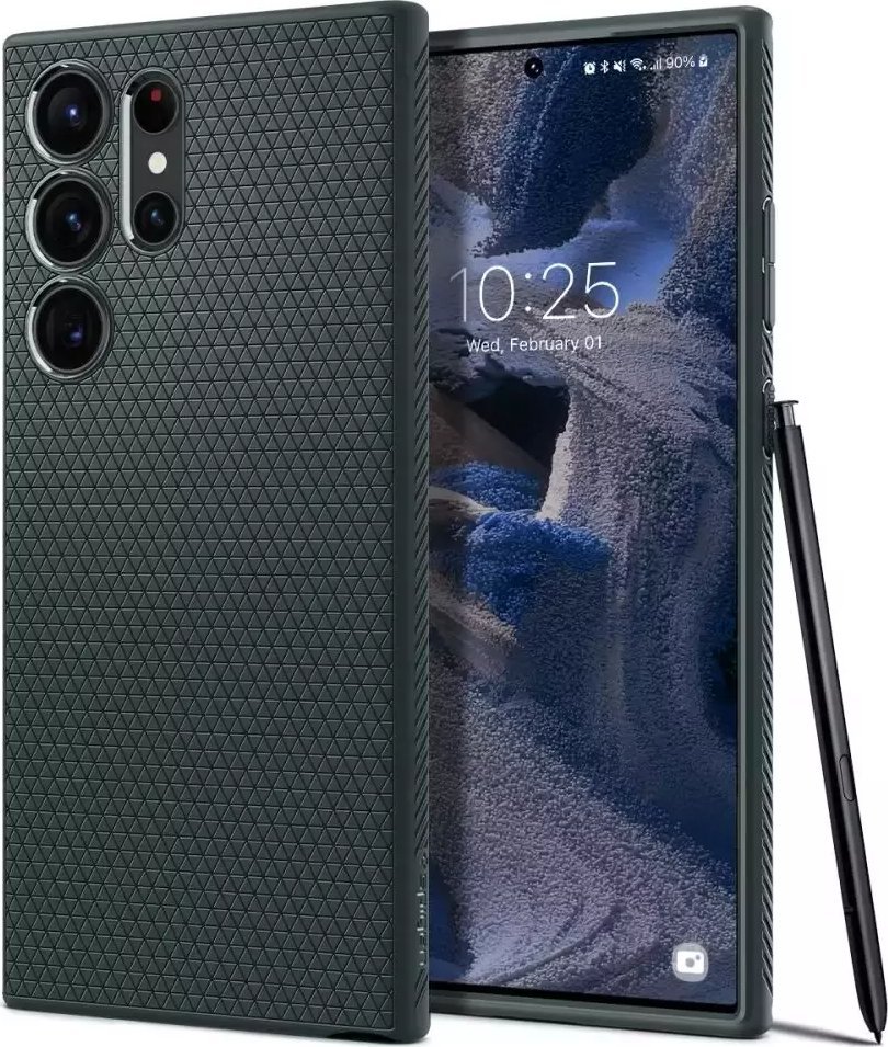 Kllëf telefoni Spigen Liquid Air, për Samsung Galaxy S23 Ultra, TPU, jeshil