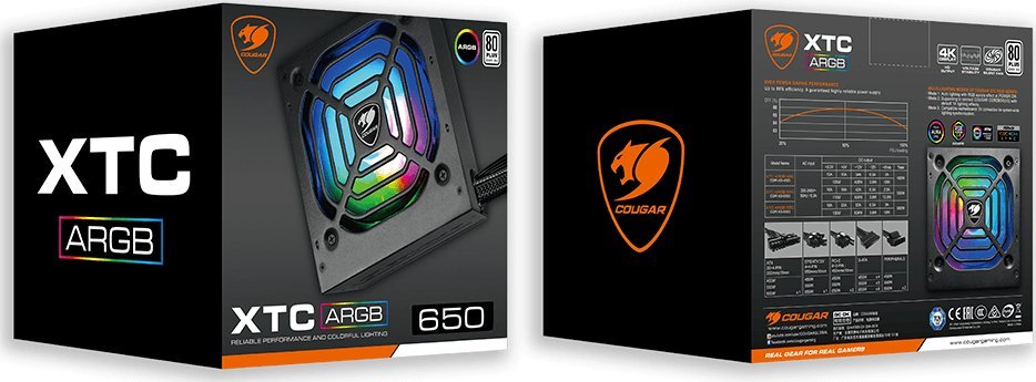 Burim energjie Cougar XTC ARGB 31XG055.0001P ATX, 550W