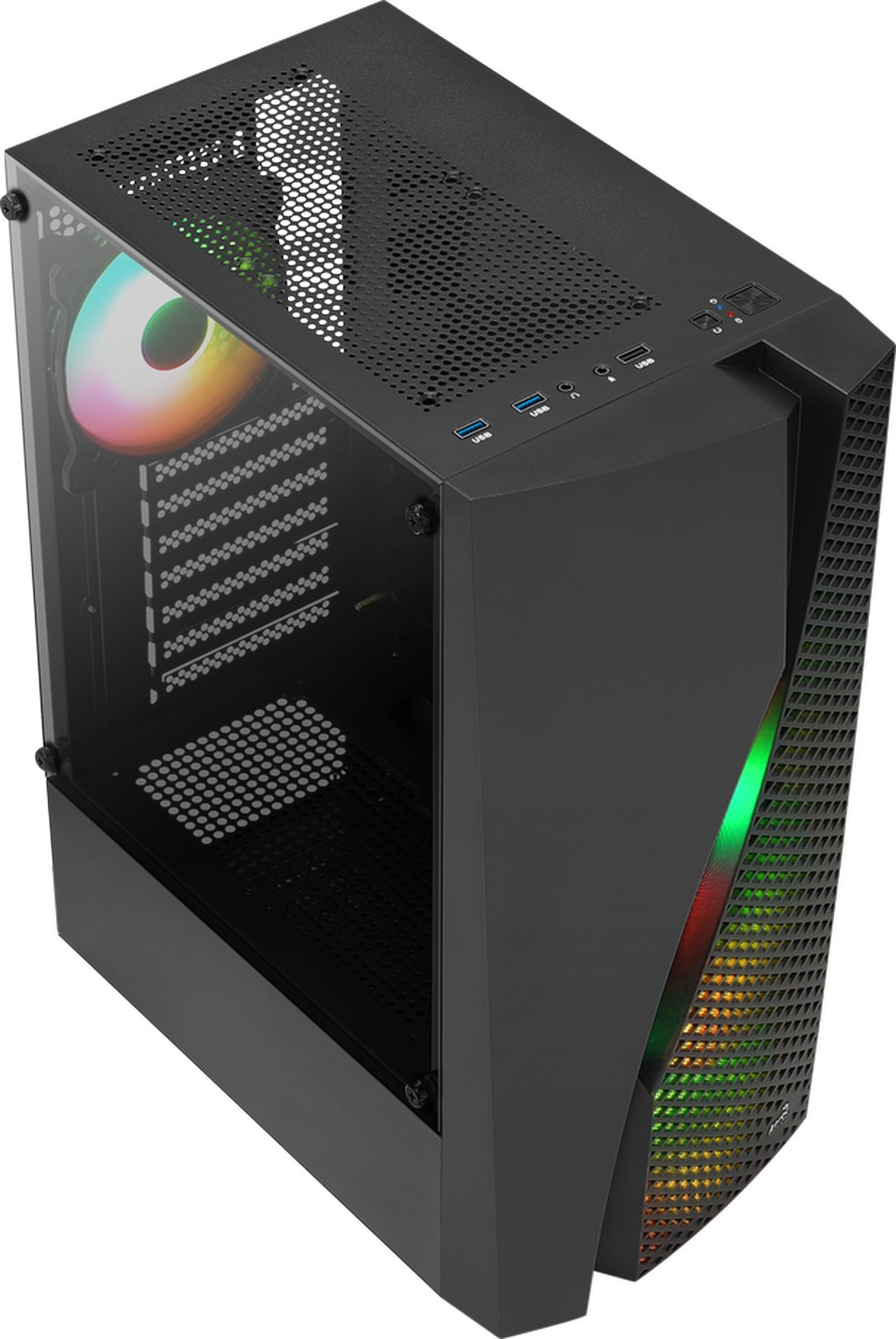 [OUTLET] Kasë Aerocool Wave v3 Midi-Tower, e zezë