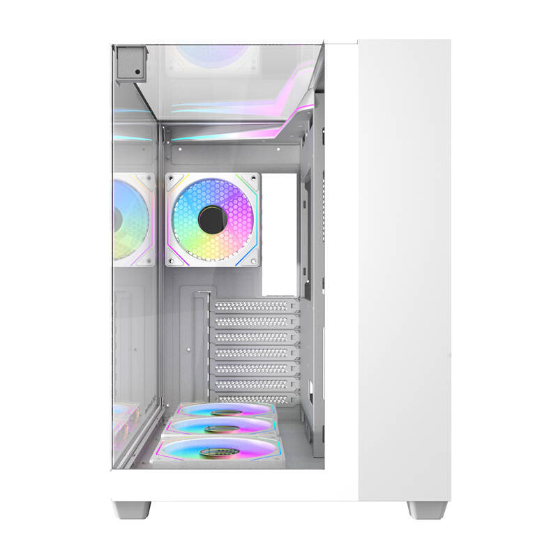 Kuti kompjuteri DarkFlash TH285, ATX Cube, ARGB, e bardhë