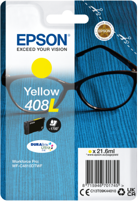 Ngjyrë Epson Singlepack 408L DURABrite Ultra Ink, e verdhë