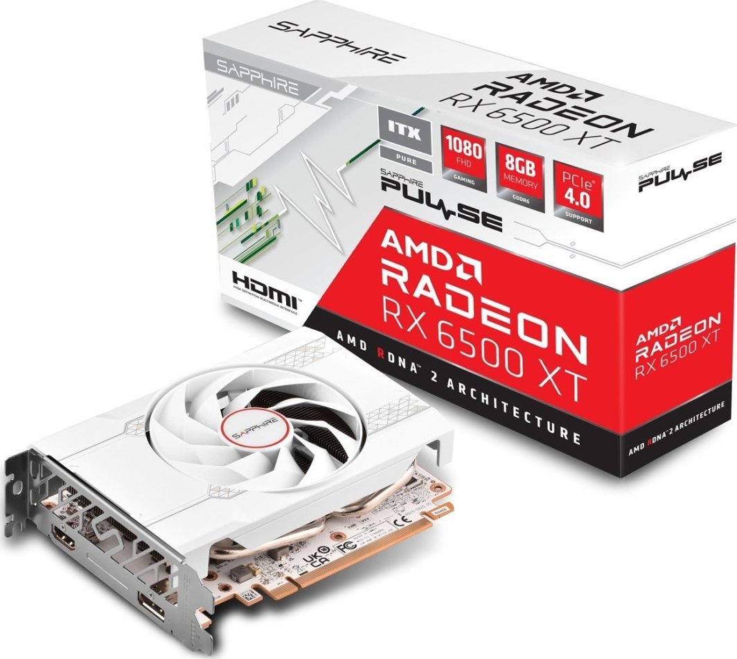Kartelë grafike Sapphire Pulse Radeon RX 6500 XT ITX Pure OC 8GB GDDR6