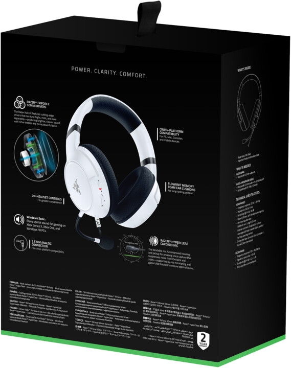 Kufje Razer Kaira X për Xbox, të bardha