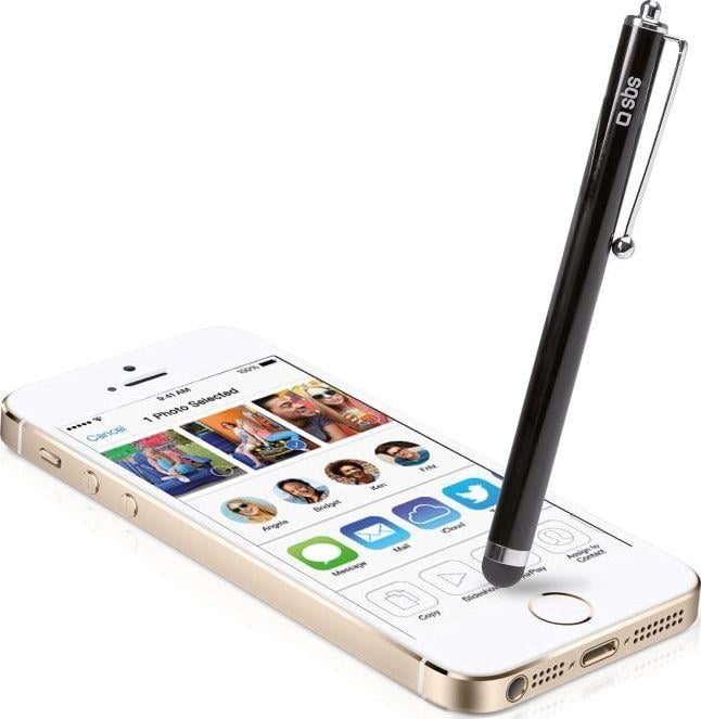 Stilolaps kapacitiv SBS Stylus Pen, universal për smartphone dhe tablet, i zi