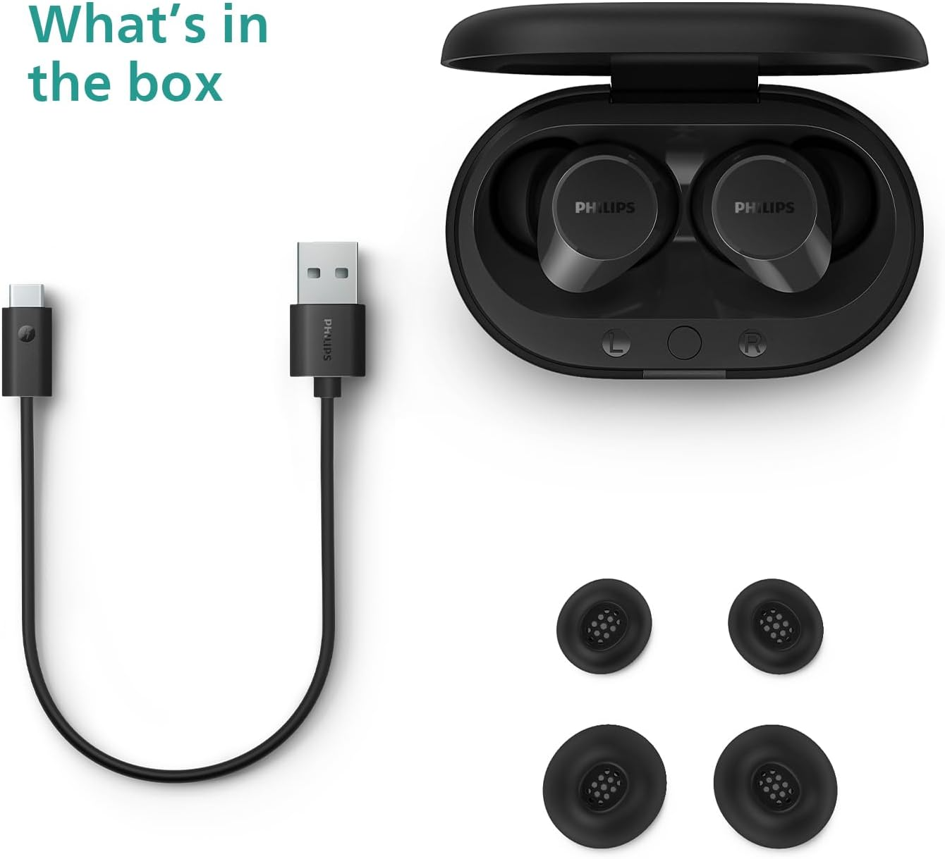 Dëgjuese Philips TAT1209BK/00, të zeza