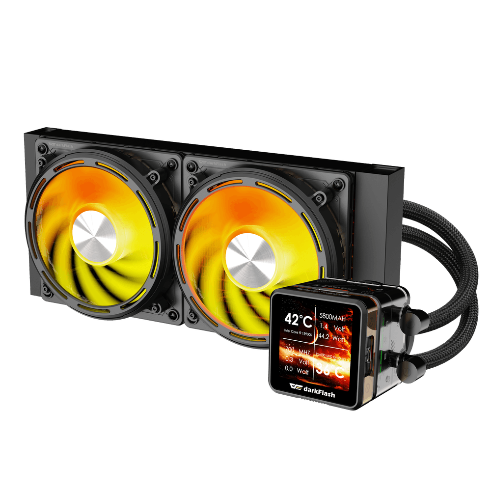 Ftohës Darkflash DE240 AIO Liquid Cooler, 240mm, i zi