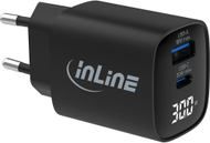 Karikues muri InLine GaN USB PD, 30W, 2 porta USB C dhe USB A, me ekran
