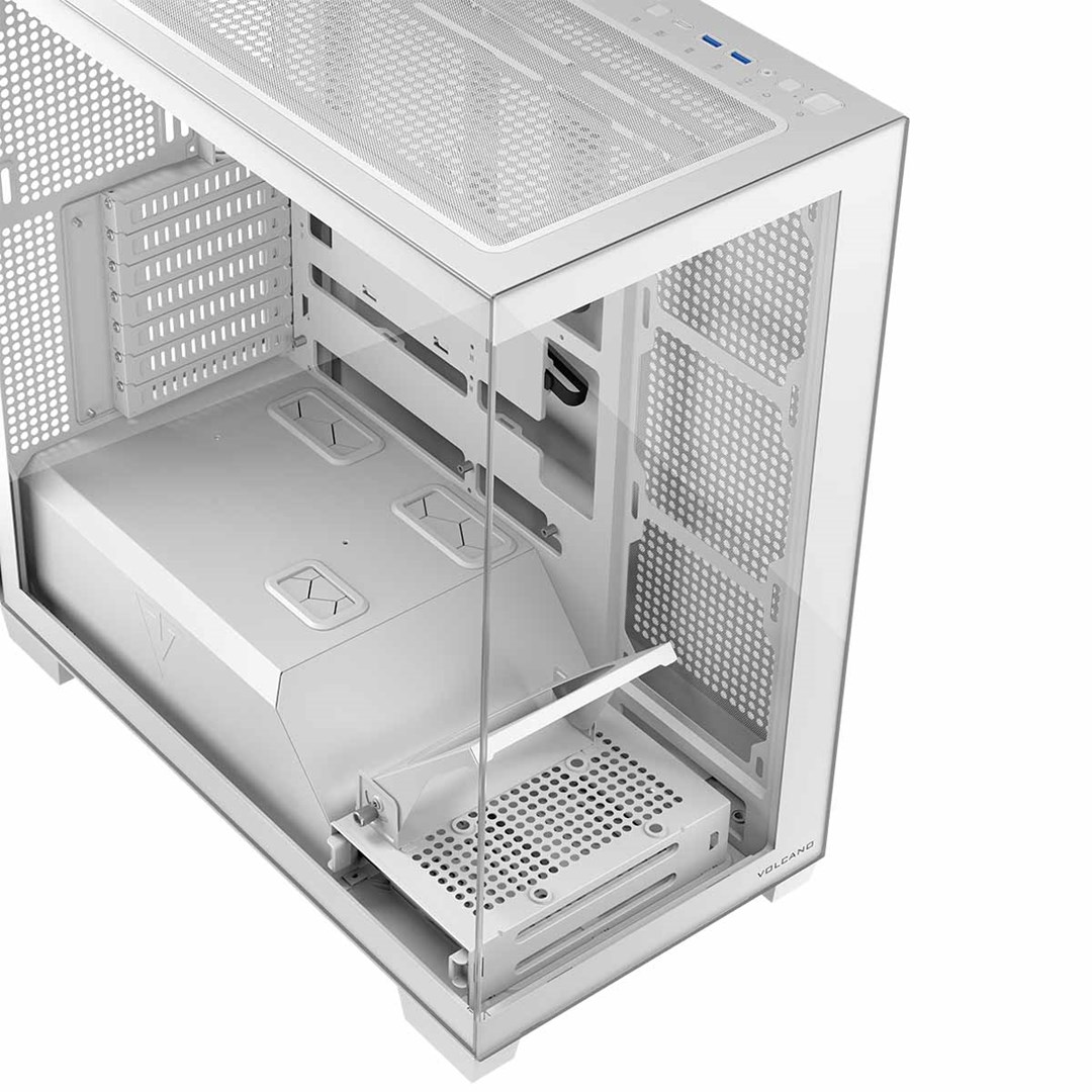 Kuti kompjuteri Modecom Stellar NF ARGB 20, ATX, pa ventilatorë, e bardhë