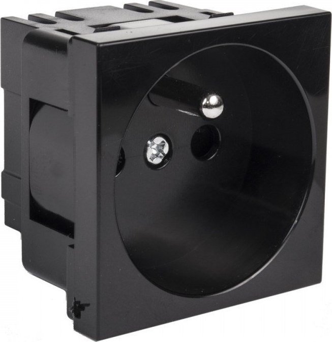 Prizë elektrike Maclean Type E MCE718B, 250V 16A, për korniza xhami, e zezë