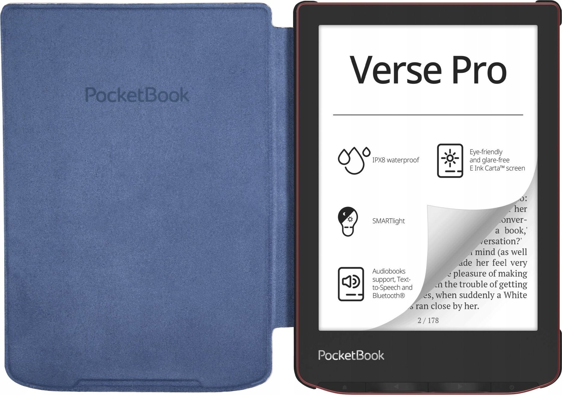 Kopertinë për lexues elektronik PocketBook Verse Verse Pro Verse Pro Color, shell cover, dizajn me lule, shumëngjyrëshe
