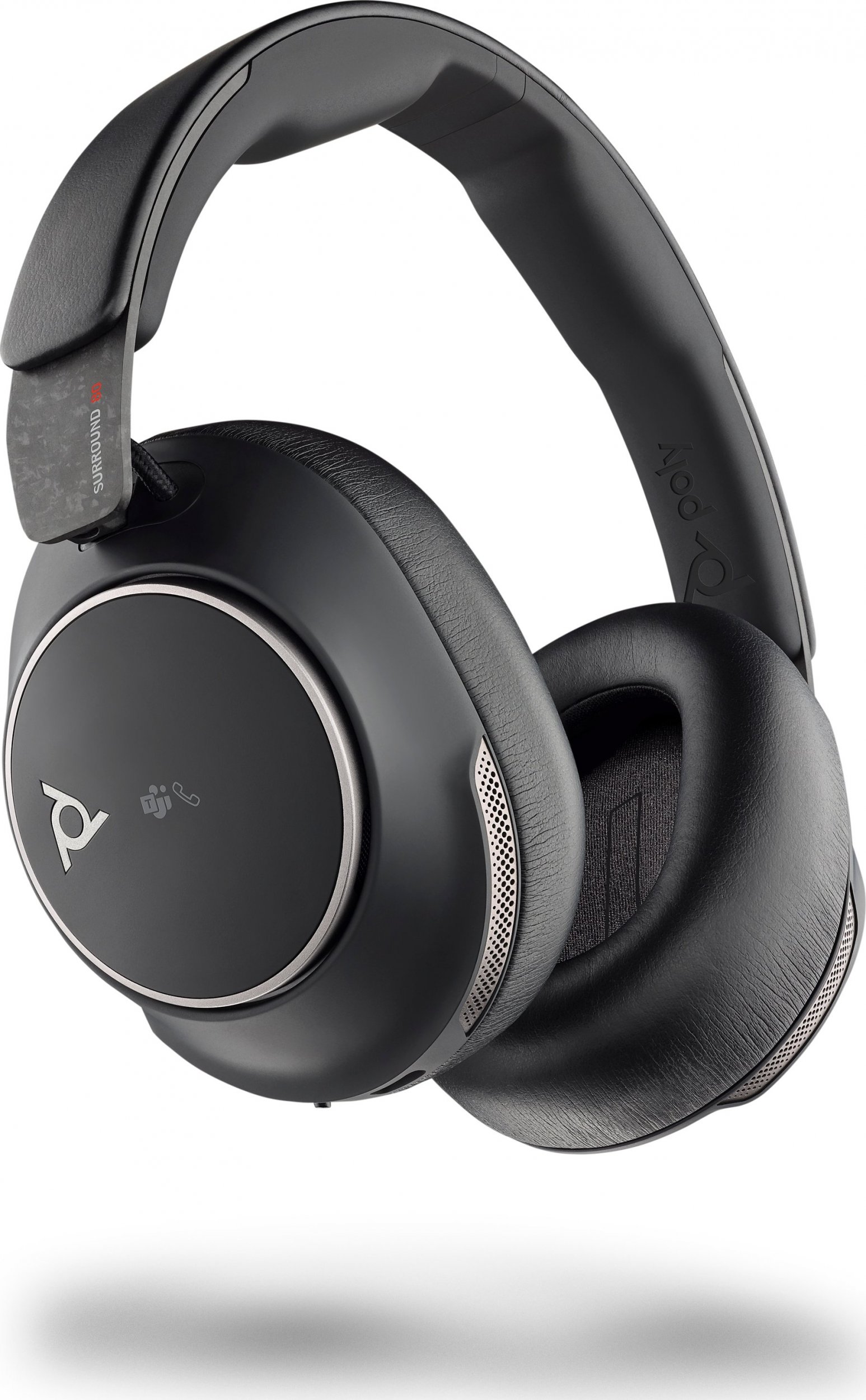 Kufje Bluetooth Poly Voyager Surround 80 UC, pa tela, me ANC, të zeza