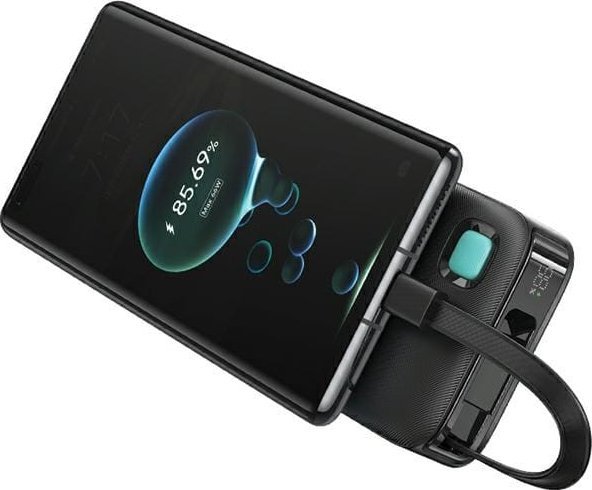 Karikues portativ Usams Us-CD224, 10000 mAh, PD 20W, me kabllo USB-C tërheqëse