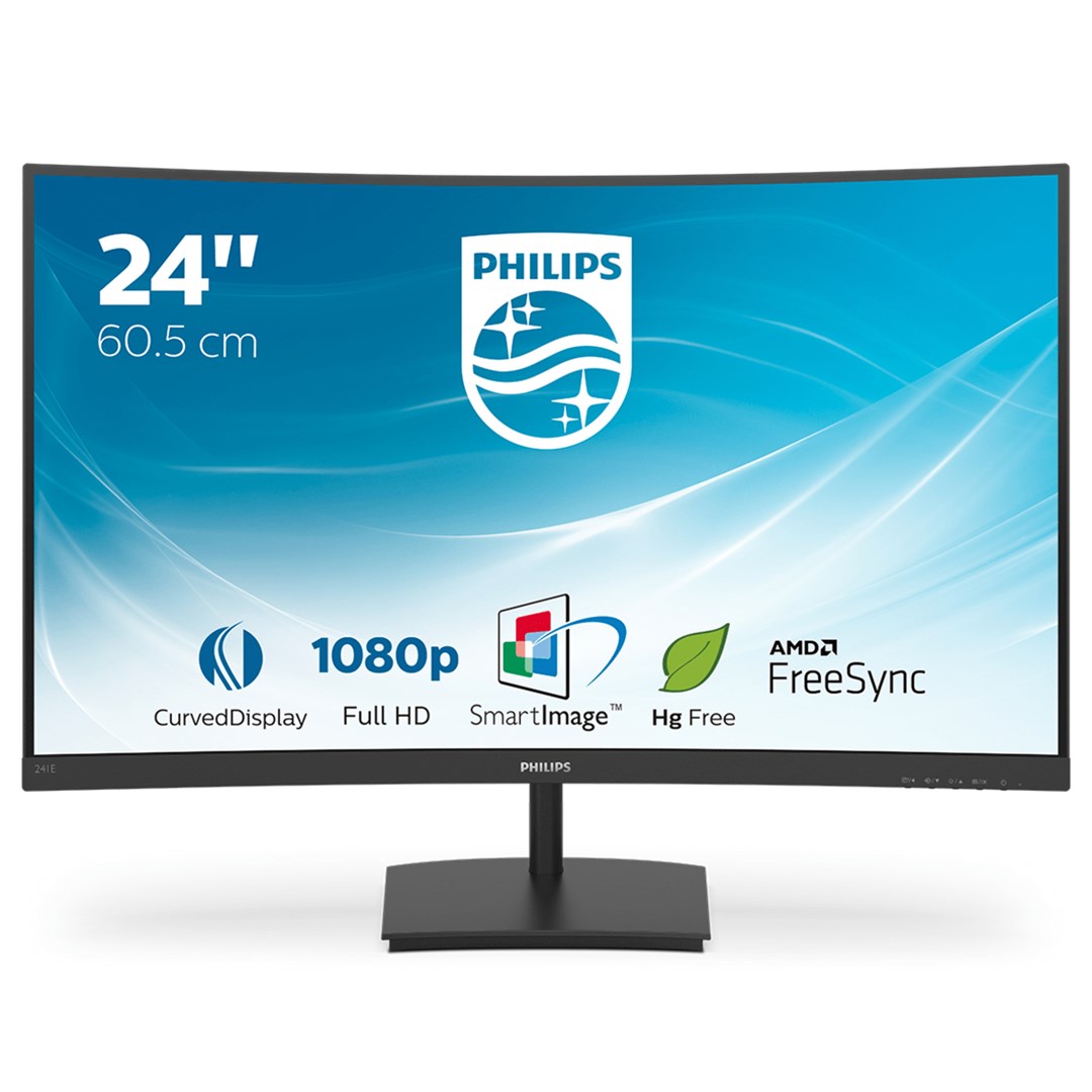 Монитор Philips E Line, 23.6", 1920 x 1080, 75 Hz, i zi