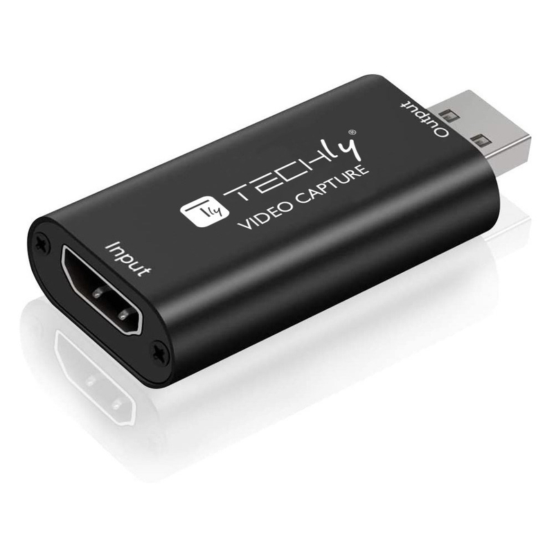 Kartë video capture Techly I USB VIDEO 1080TY, USB në HDMI, hyrje 4K 60Hz, dalje 1080p, e zezë