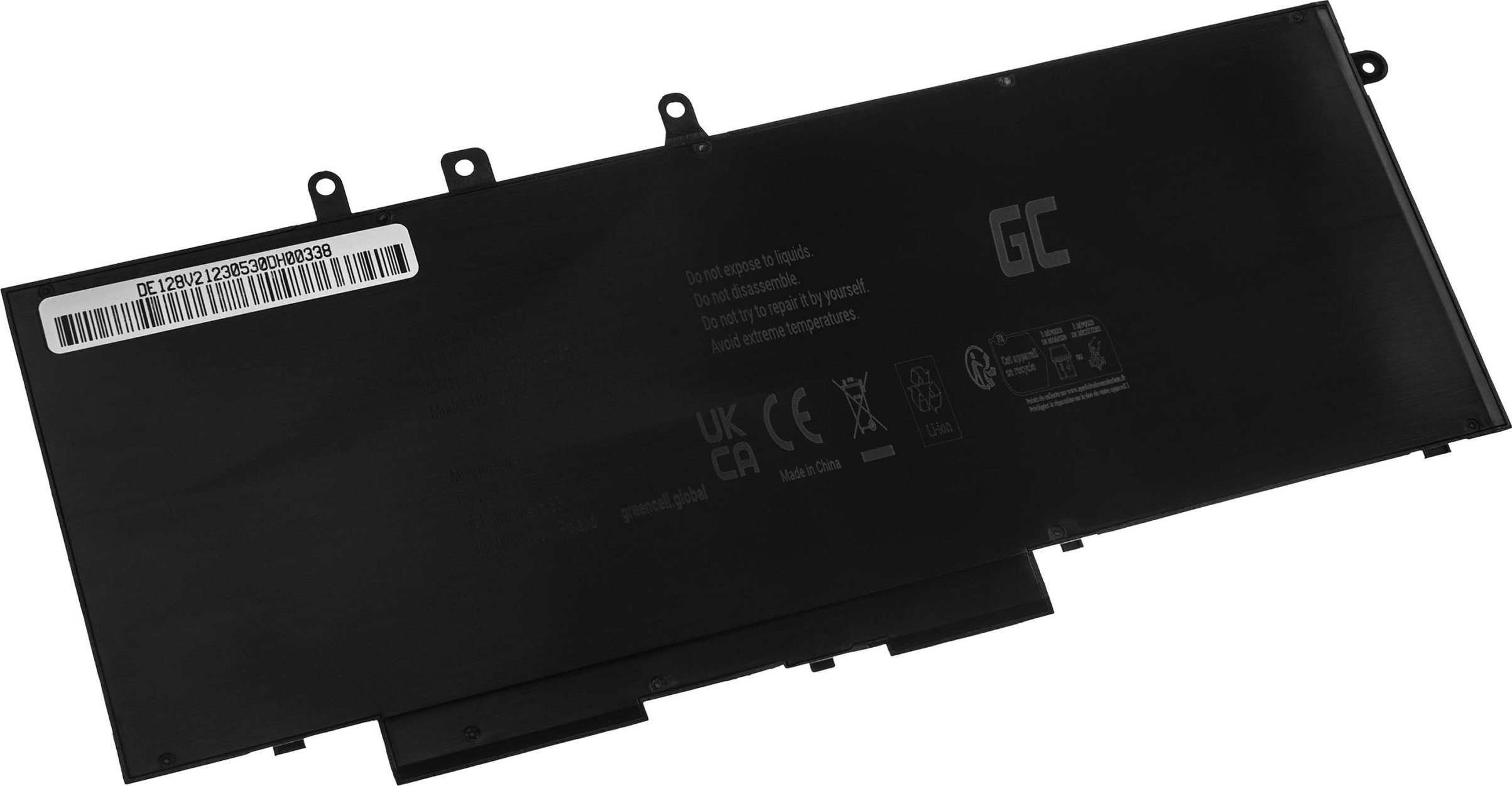 Bateri laptopi Green Cell 93FTF GJKNX, 7.6V, 6200mAh, e zezë