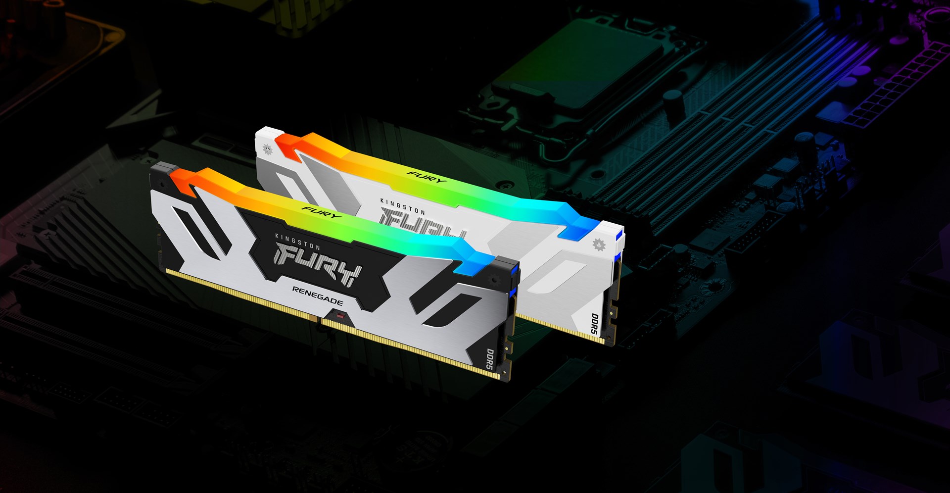 Memorie RAM Kingston FURY Renegade White RGB, 32GB, DDR5, 6000 MT/s, CL32, e bardhë