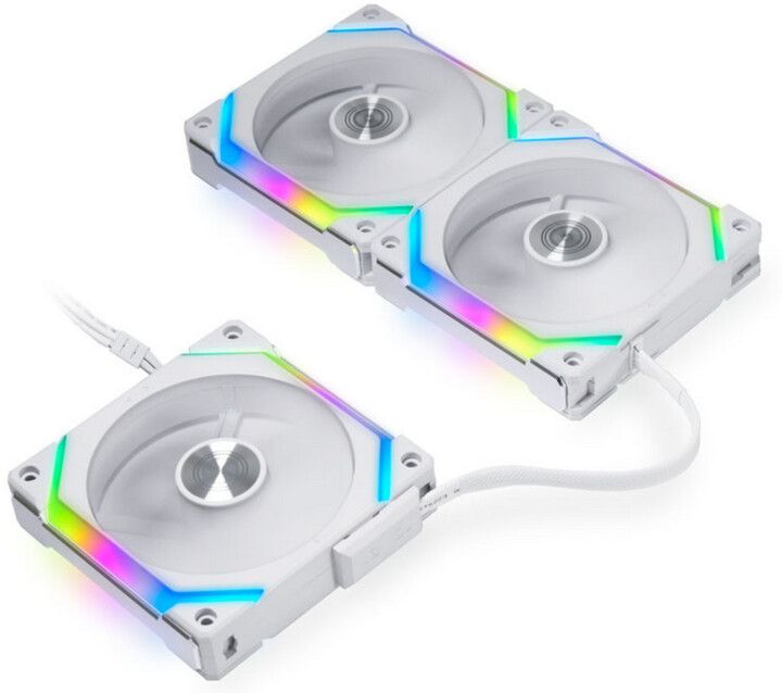 Ventilatorë LIAN-LI UNI FAN SL120 V2 ARGB PWM, 120mm, 3 copë, të bardhë