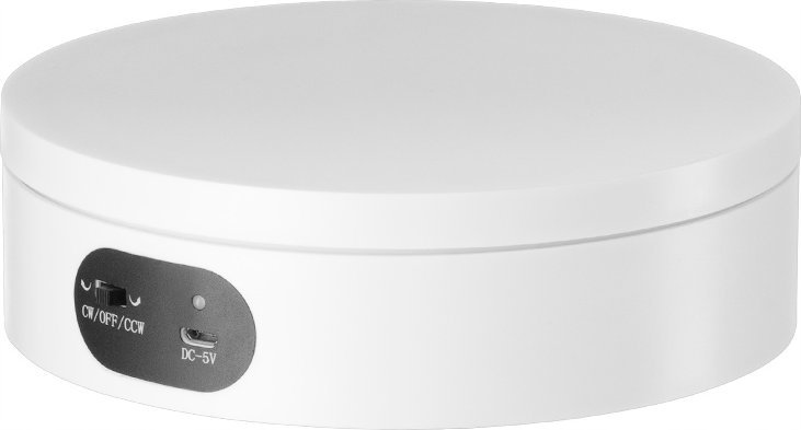 Tavolinë rrotulluese FreePower 360°, 16x5cm, USB, e bardhë