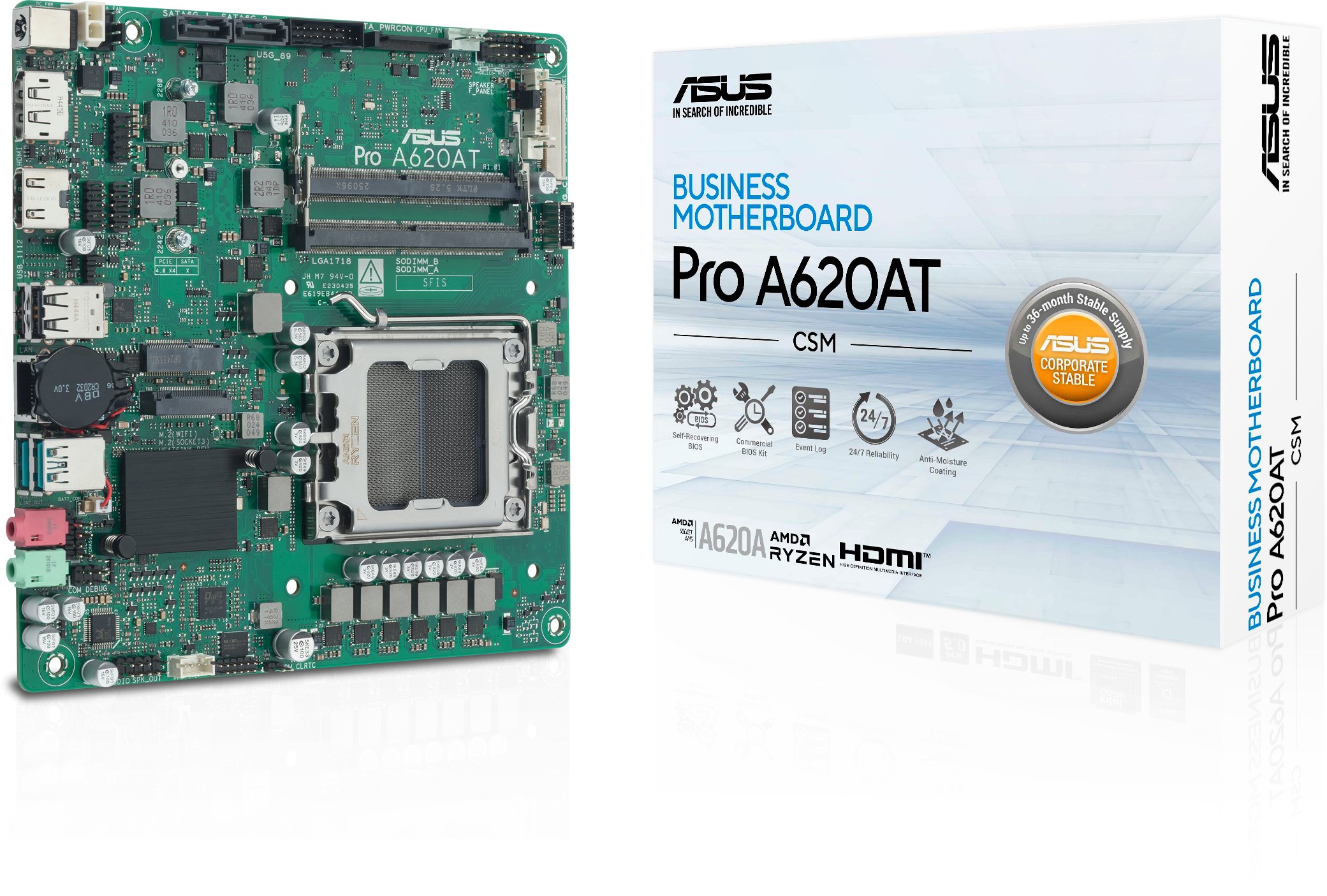 Pllakë amë ASUS A620A 90MB1L5M M0EAYC, AMD AM5, DDR5, Mini ITX