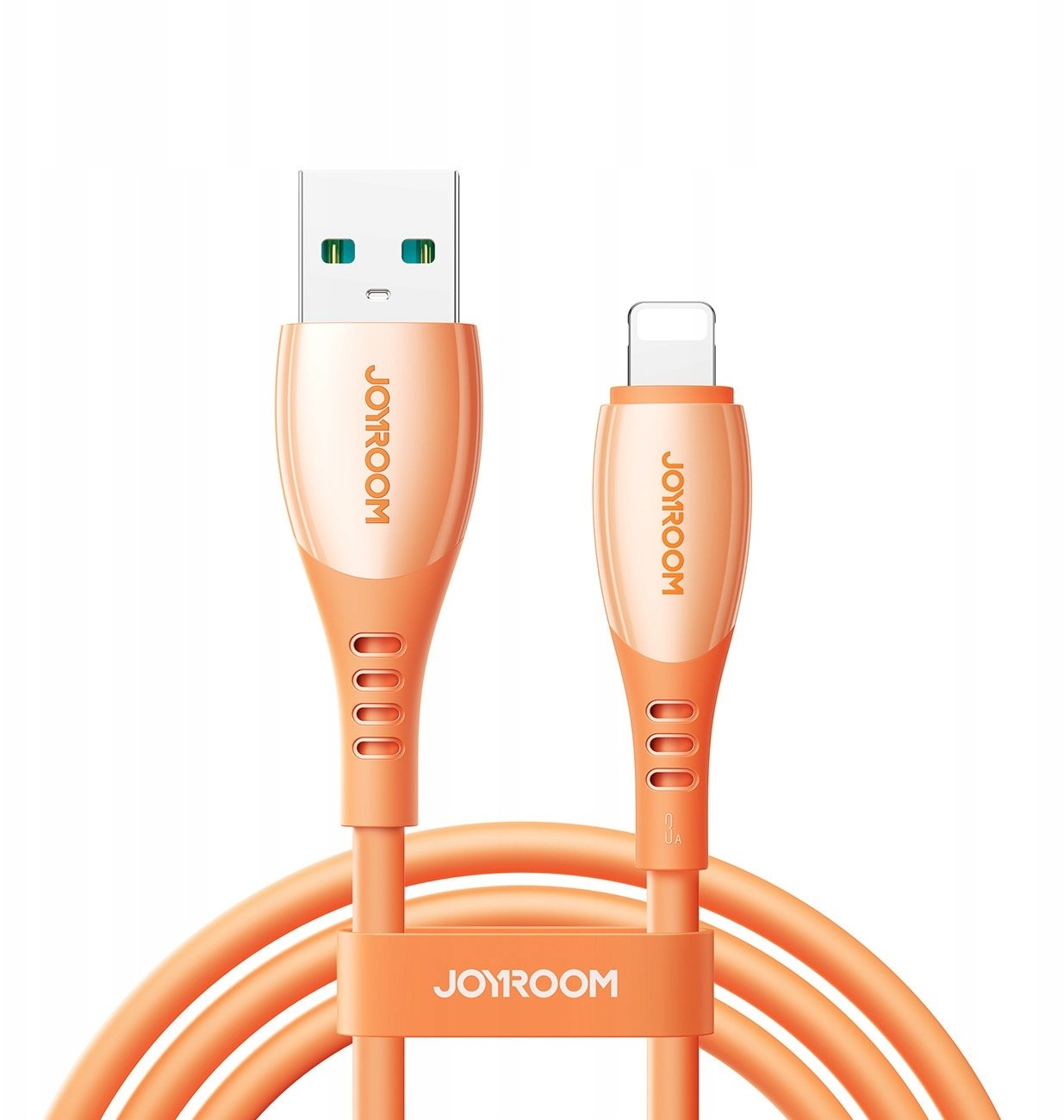 Кабел за полнење Joyroom S-A59 Vibrant Series, USB-A во Lightning, 3A, 1.2m, портокалов