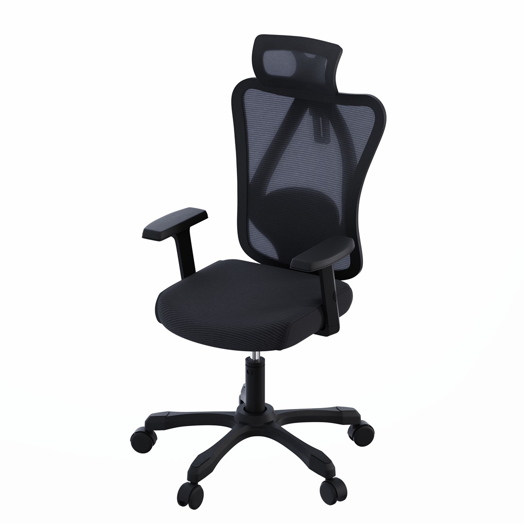 Karrige zyre Activejet T5, ergonomike, me mbështetëse rrjete, e zezë