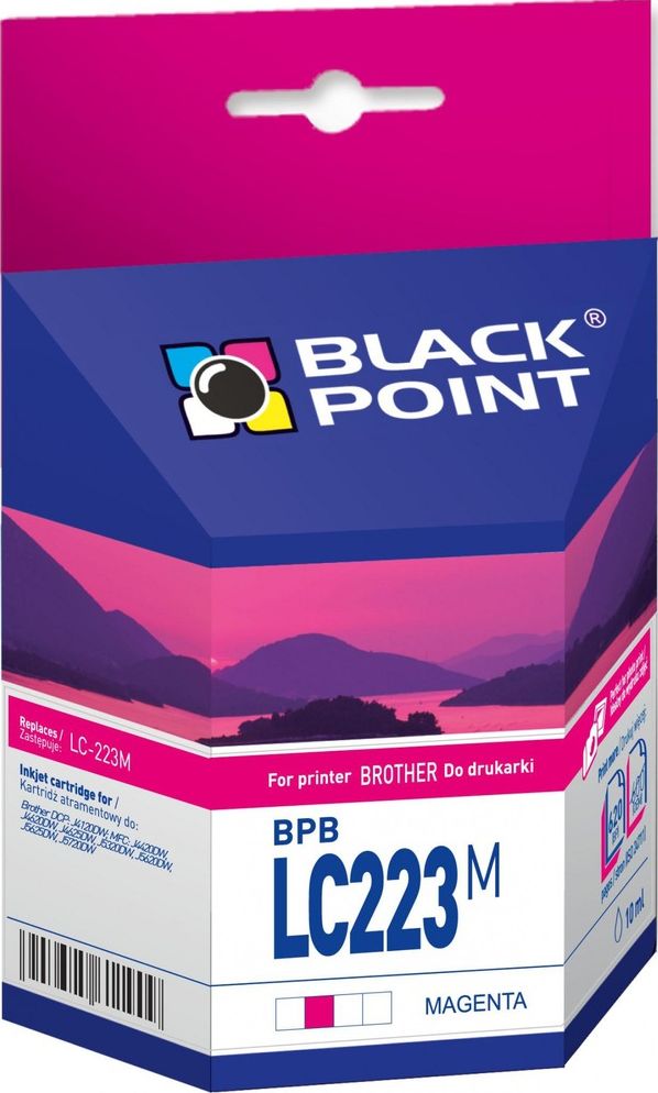 Fishkë bojë printeri Black Point BPB LC223M, 640 faqe, 10 ml, magenta