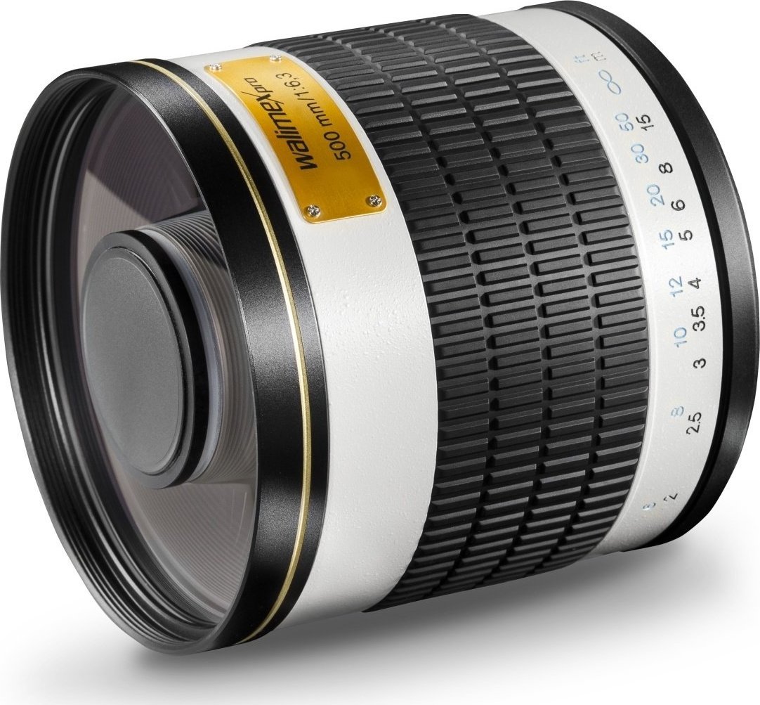 Objektiv DSLR Walimex Pro 500mm f/6.3 Mirror, për Fuji X, i zi