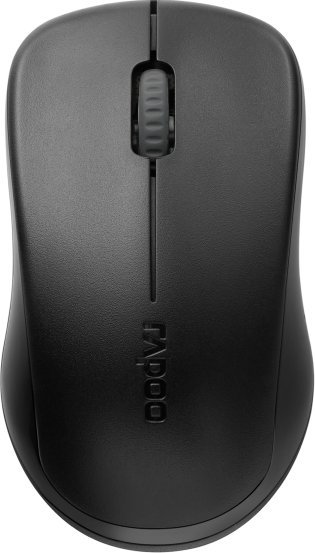 Maus pa kabllo Rapoo 1680 Silent, optik 1000 DPI, dizajn ambidekstral, i zi