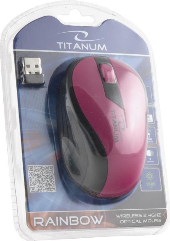 Mouse wireless Titanum TM114P, 3 butona, i zi