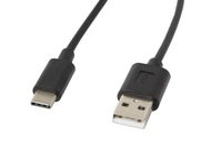 Kabllo Lanberg, USB A / USB C, 1.8 m, e zezë