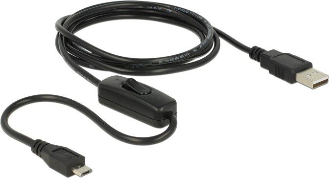 Kabllo Delock USB-A në microUSB, 1.5 m, e zezë