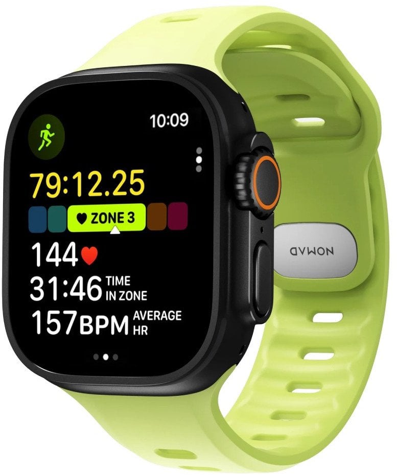 Rrip ore Nomad Tempo Band 49mm, material sintetik FKM, për Apple Watch, jeshil