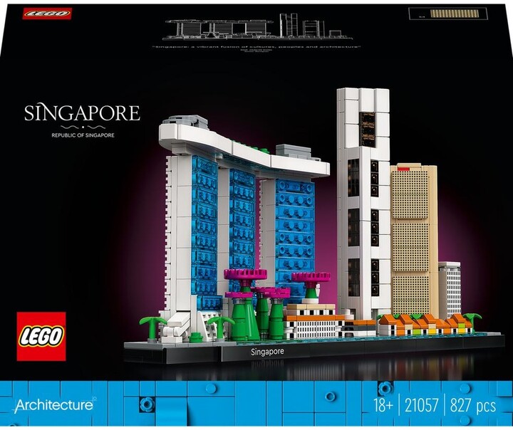 Set lodër LEGO® Architecture 21057 Singapore, 827 pjesë