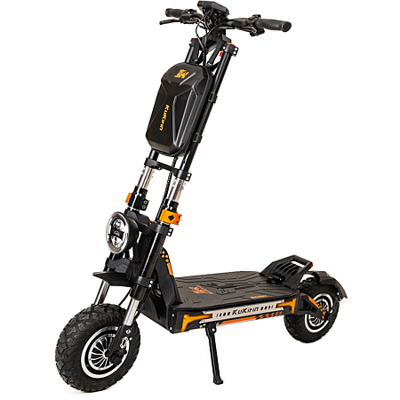 Trotinet elektrik KuKirin G4 Max, motor dyfishtë, goma 12", i zi