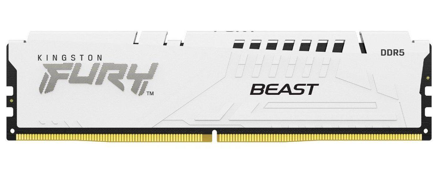 RAM Kingston FURY Beast 32GB, DDR5 6000MT/s CL30, DIMM, e bardhë