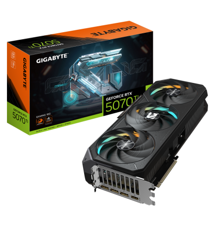Kartë grafike GIGABYTE GeForce RTX 5070 Ti GAMING 16G, 16GB GDDR7, PCI Express 5.0, e zezë