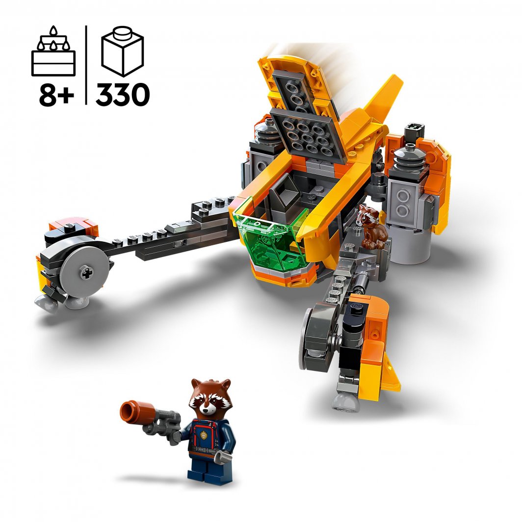 Set LEGO® Marvel 76254 Little Rocket's Spaceship, 330 pjesë