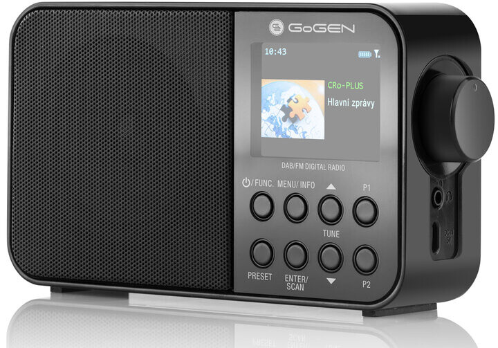 Radio GoGEN DAB 500 BT, e zezë